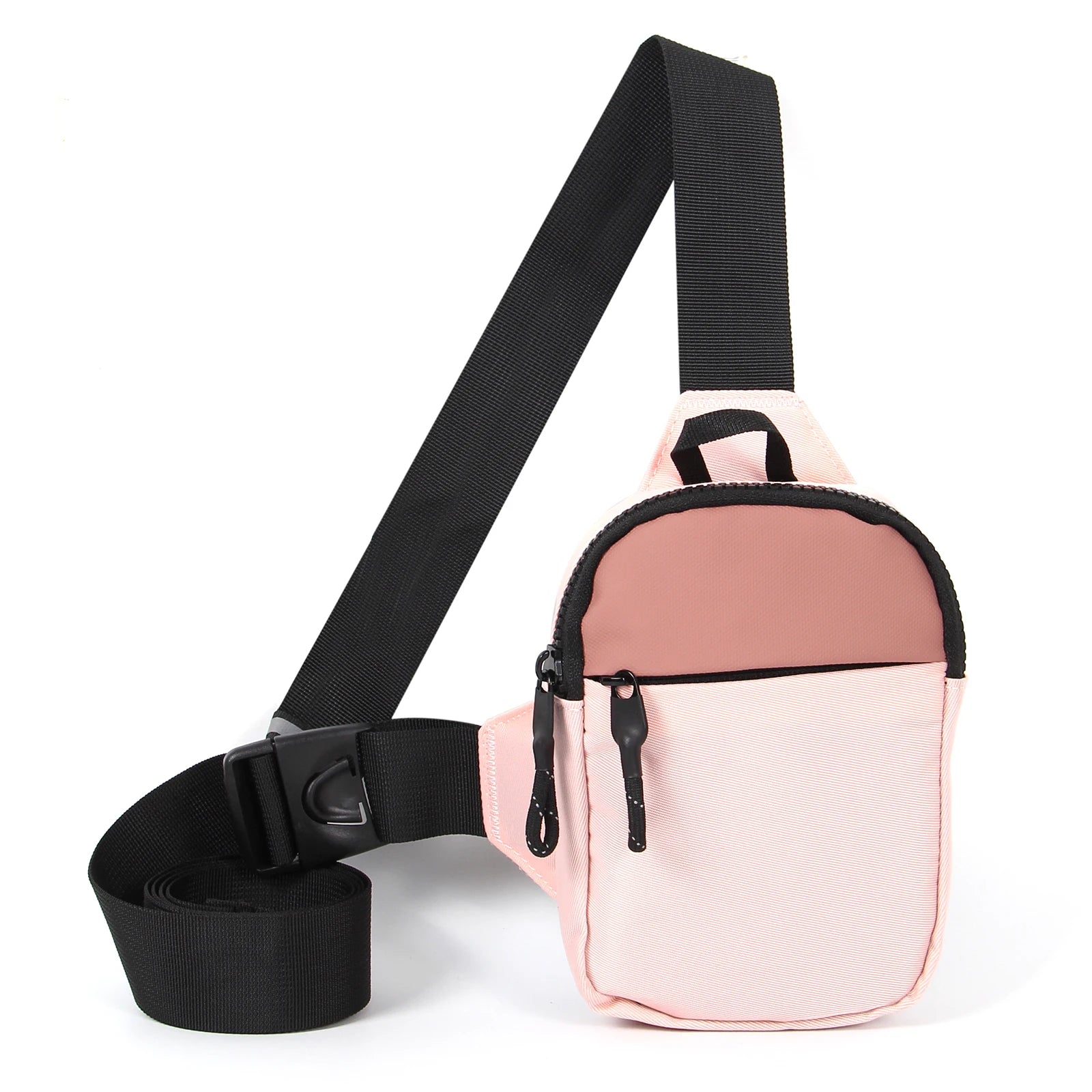 Casual Men Shoulder Chest Bag Nylon Waterproof Outdoor Sport Running Cycling Belt Bag Large Capacity Travel Phone Pouch Bag