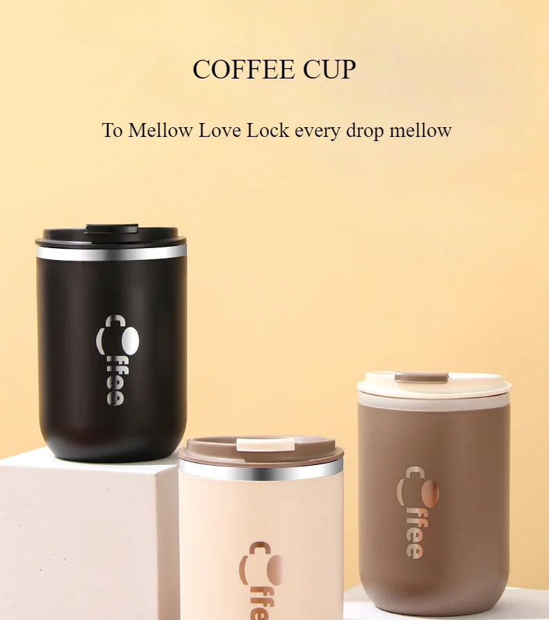 500ml Double Wall Stainless Steel Thermos Cups with Straw Insulated Thermal Mug Vacuum Flasks Coffee Travel Drinks Water Bottle