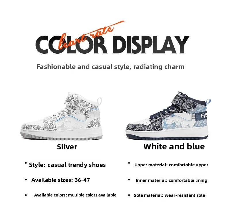 Men's sports shoes, retro star trend streetwear shoes, fashionable skateboarding shoes, couple sports casual shoes, tennis shoes