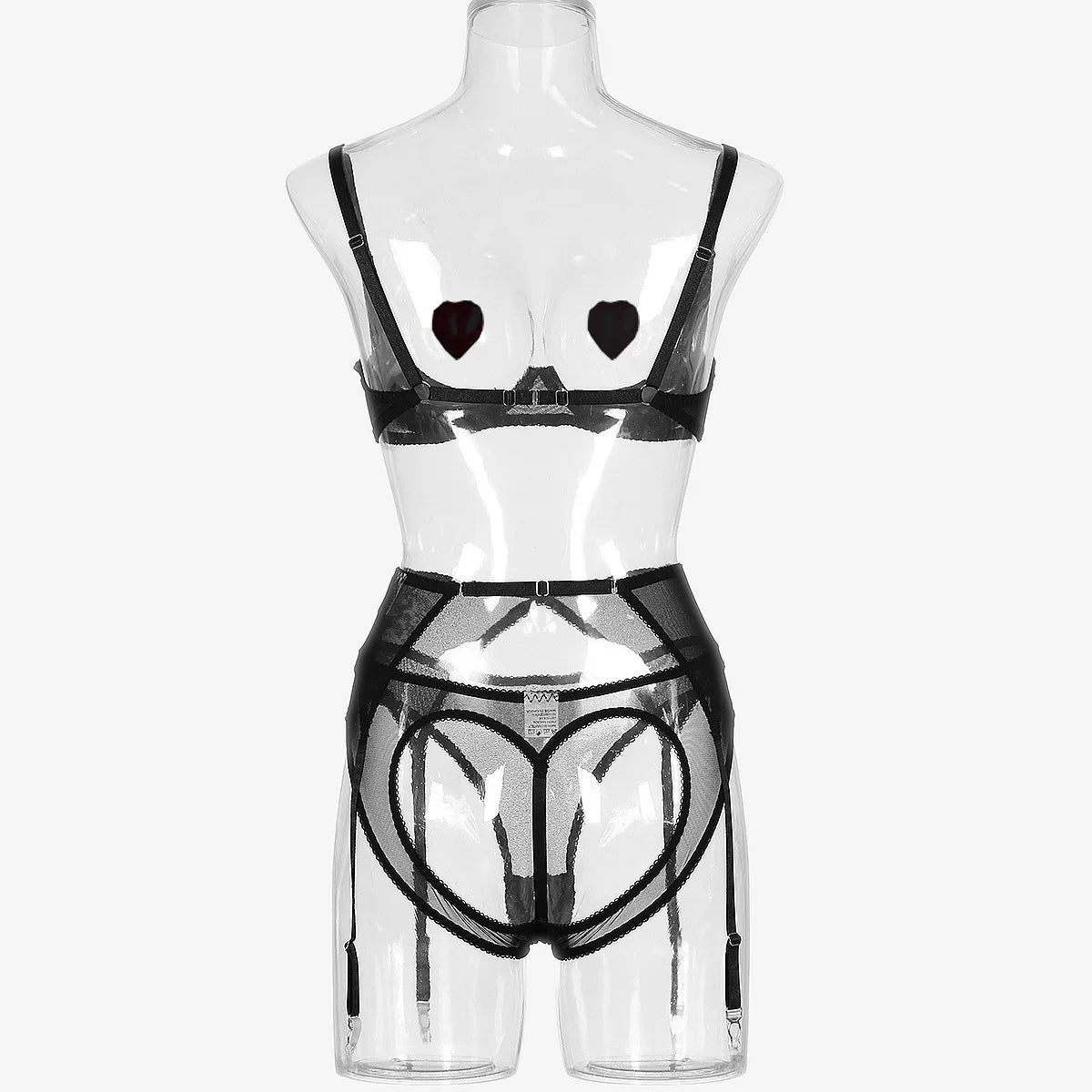 Bra Set Breast revealing deep V-shaped binding strap tassel hollow out sexy lingerie sexy set diamond girl bra and panties sets