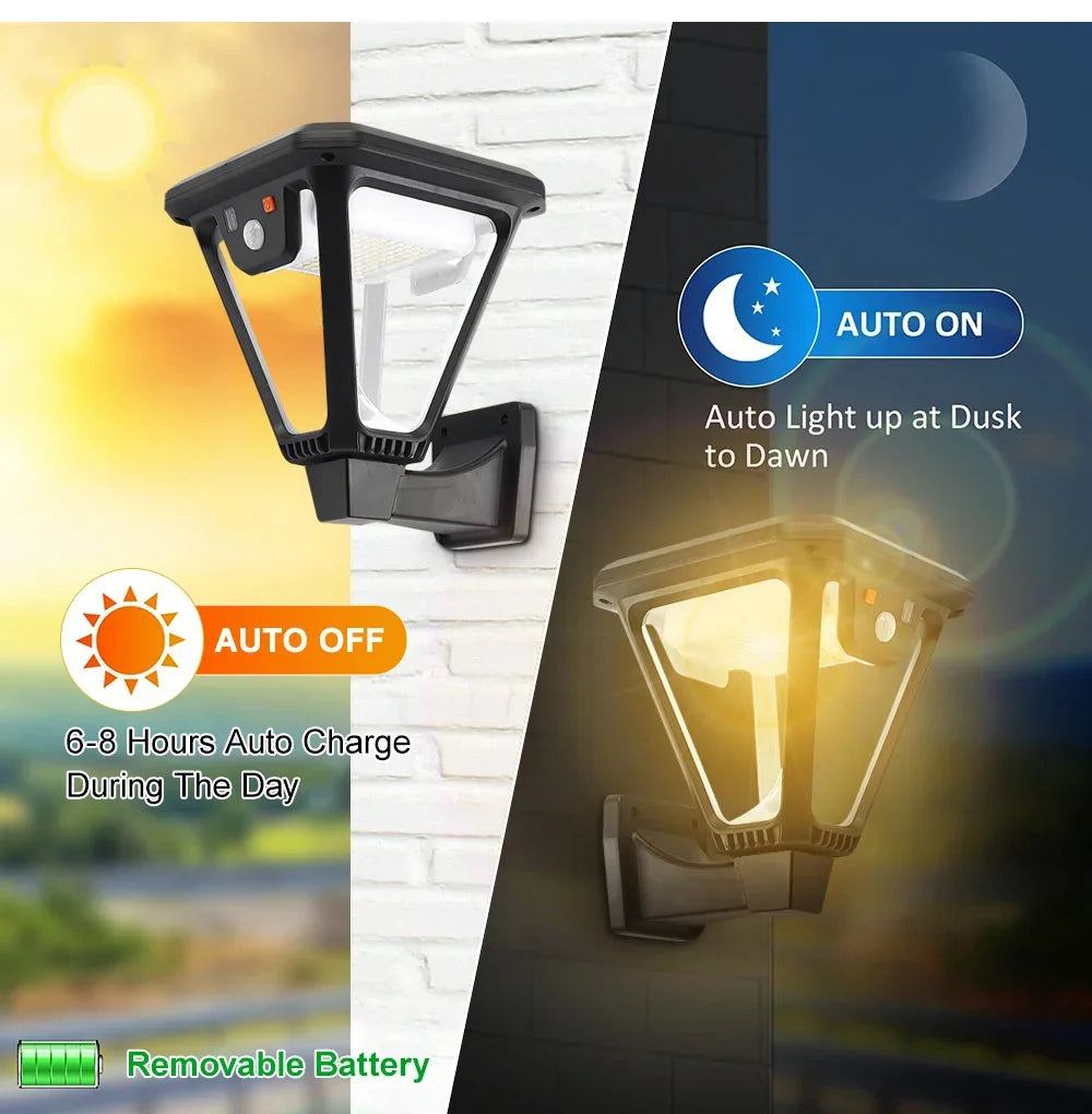 Solar Outdoor Lights Motion Sensor Wall Lamp LED Lighting Externo Waterproof Bulb Retro Garden Christmas Decoration Street Light