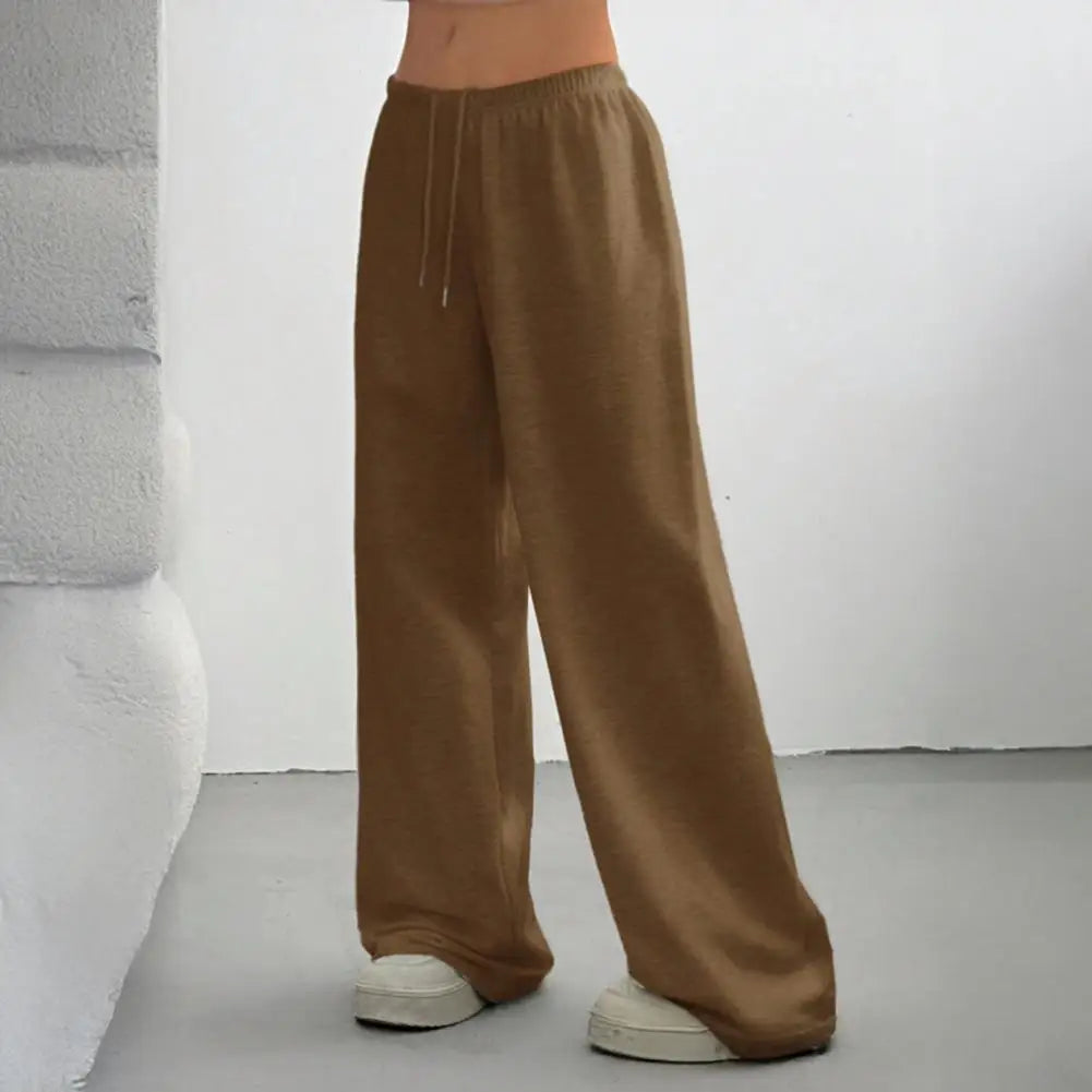 Women Sweatpants High Waisted Wide Leg Sport Pants Elastic Waistband Drawstring Stretchy Soft Workout Jogging Pants Activewear