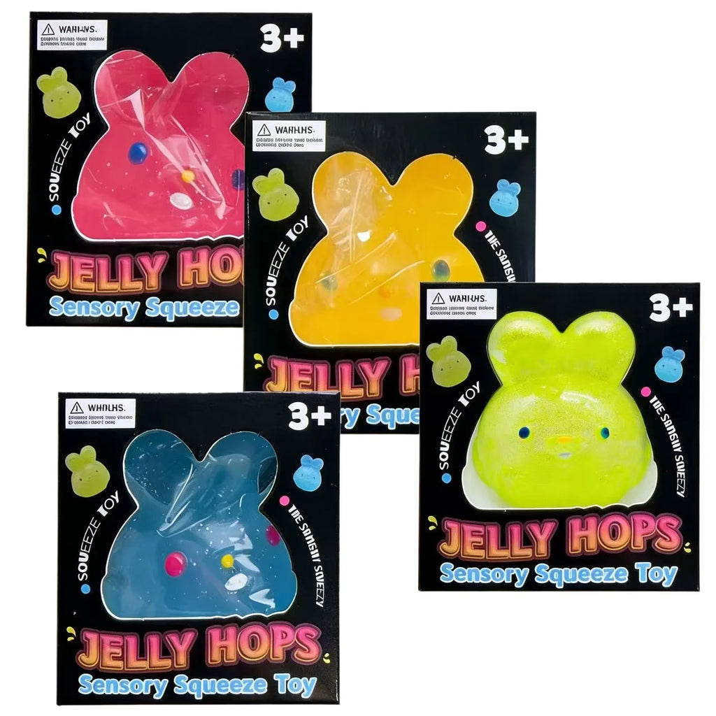 NeeDoh Jelly Hops Scented Squish Bunnies, Soft Sensory Fidget Toy, Perfect Easter Gift & Stress Relief Toy