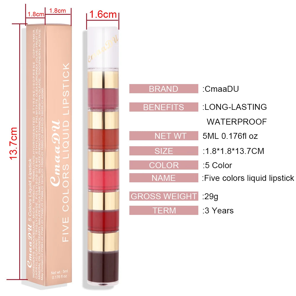 Lip Stain Non-Sticky Long-lasting Lock Color Matte Lip Gloss Lipstick Waterproof Y2K Fancy Fashion Birthday Christmas Present