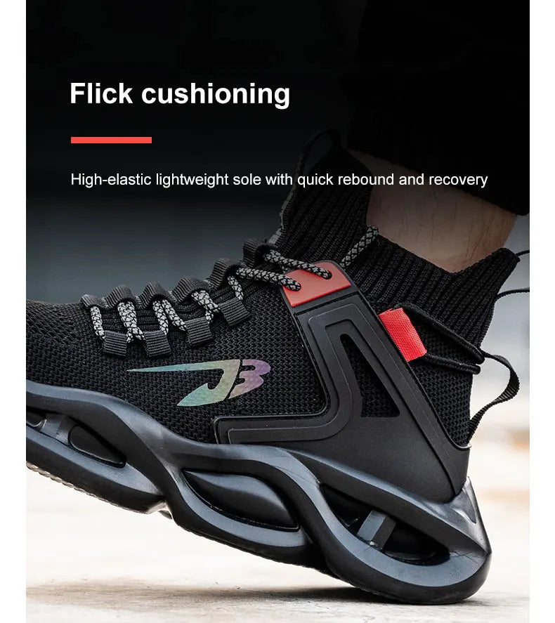 2025 New Safety Shoes Men Boots High Top Work Sneakers Steel Toe Cap Anti-smash Puncture-Proof work Boots Indestructible Shoes
