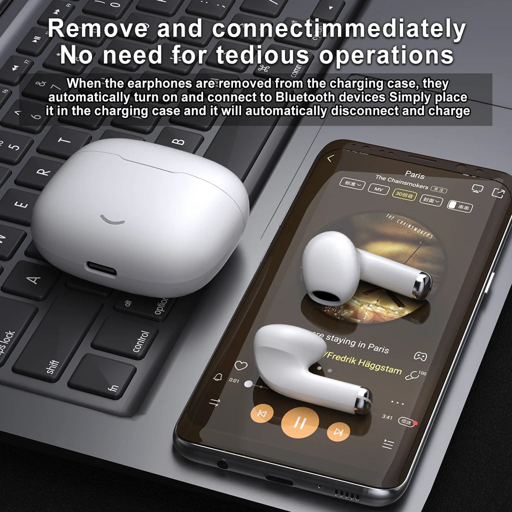 Bluetooth earphones, true wireless Bluetooth earphones, in-ear Bluetooth earphones, suitable for all smartphones
