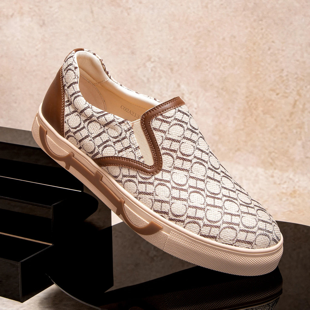 Men's Casual Shoes 2026 New Beige Bone Correction Walking Shoes Vulcanized Shoes