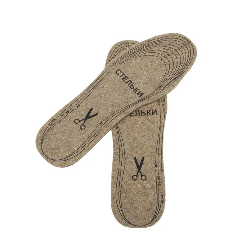 Wool Felt Insoles For Shoes Men Women Warm Shock-absorbing Insoles Shoes Pad Inlegzolen Heren Plantillas Adhesivas Para Zapatos