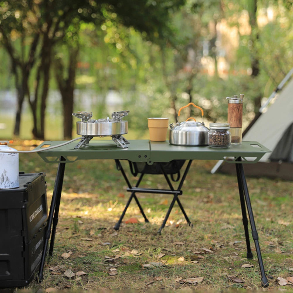 Folding Workbench Legs Metal Foldable Camping Table Legs Adjustable Height Furniture Legs DIY Camping Equipment Outdoor Travel