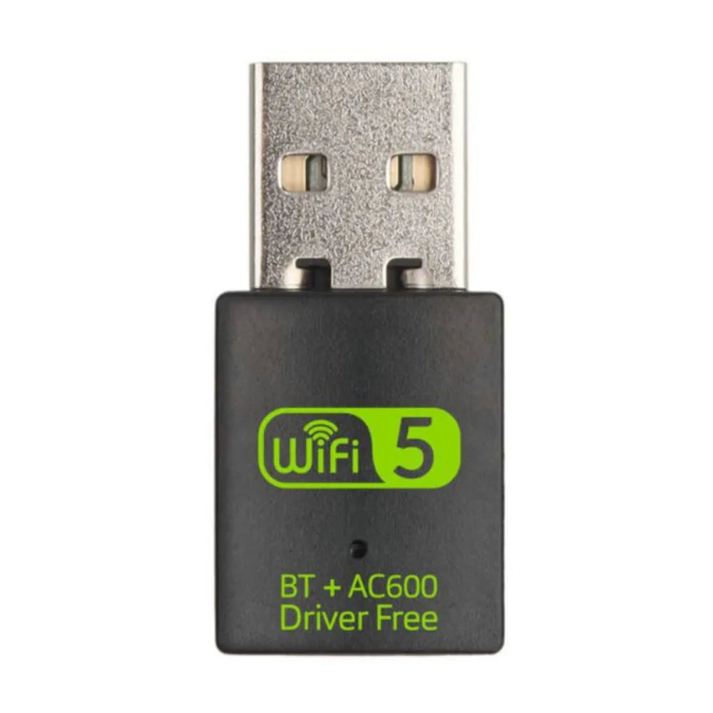 600Mbps Bluetooth 5.0 2 in1 Dongle Bluetooth USB2.0 Wifi Network Adapter Dual Band Free Driver Wireless Network Card Home Office