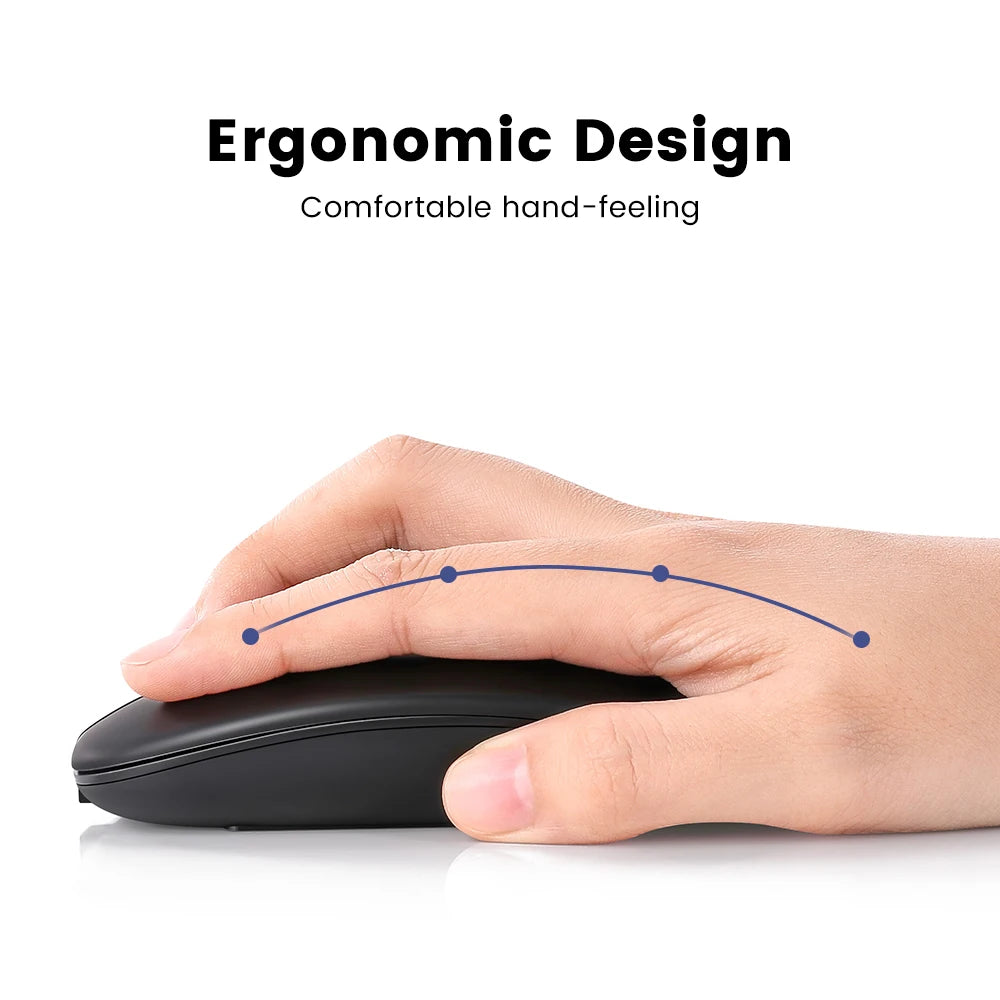 Wireless Bluetooth Mouse 2.4GHz Dual Modes RGB Rechargable Quiet Slim Wireless Mice Compatible For PC iPad Laptop PC Computer