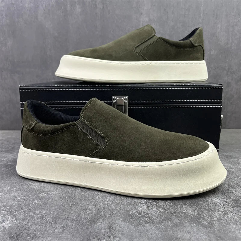 Fashion Slip on Mens Casual Shoes Outdoor Walking Footwear Breathable Lightweight Loafers Comfort Lazy Driving Shoes Board Shoes