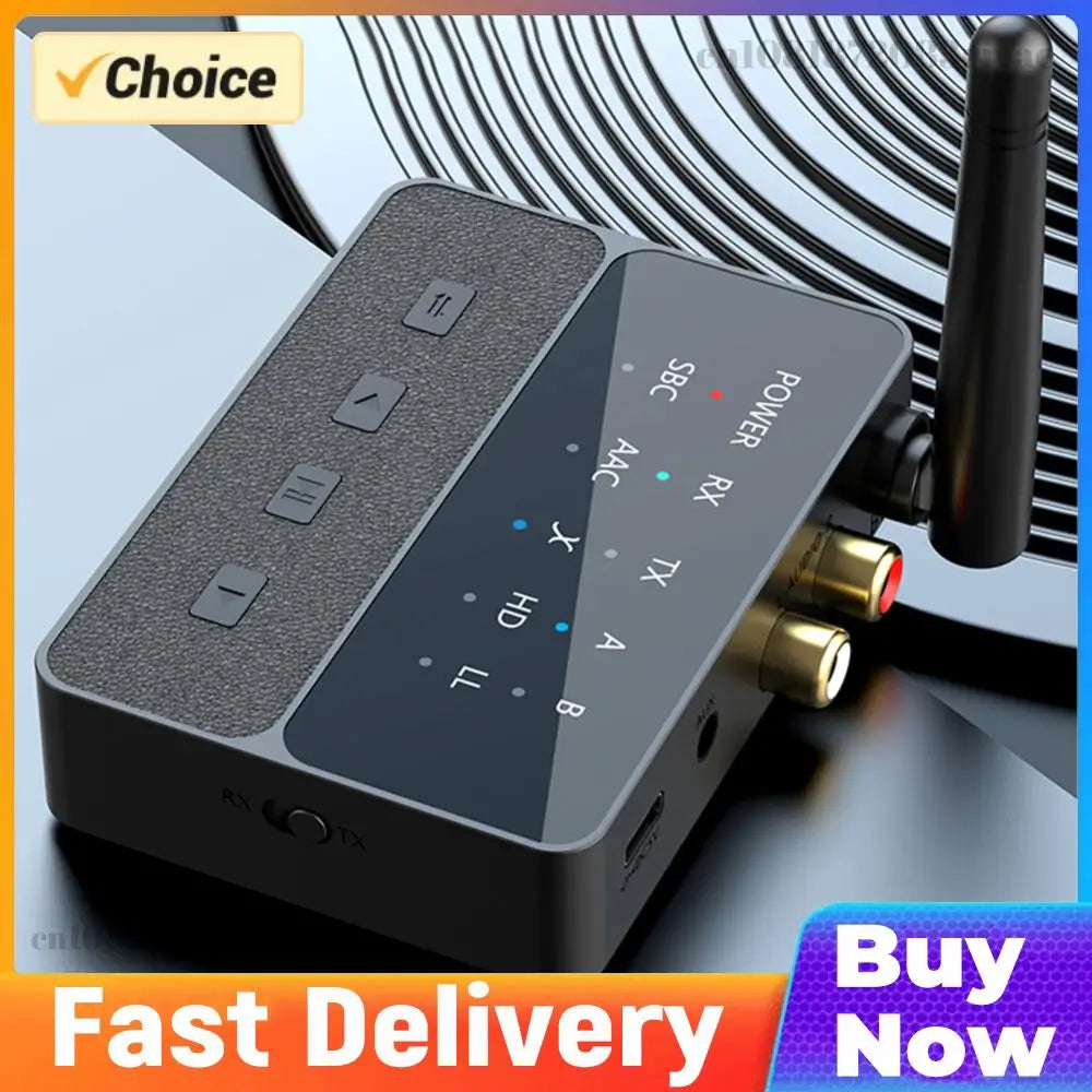 Bluetooth-Compatible 5.3 Wireless Stereo Receiver Transmitter 2 In 1 HIFI Stereo Adapter Stereo Music Adapter for TV Home Stereo