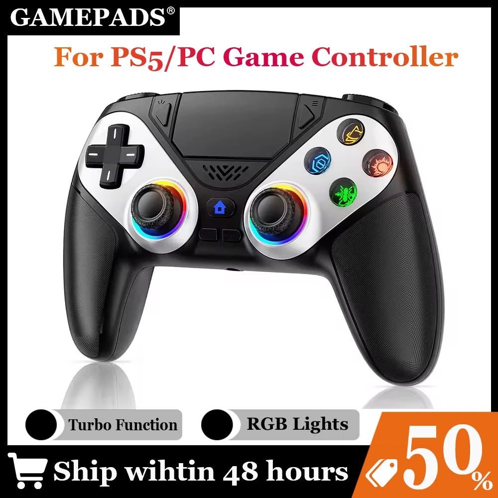 Bluetooth Gamepad For Playstation 5 Wireless Controller PS5 Console Gaming Controller  With Turbo Dual Sense Vibrate Programming