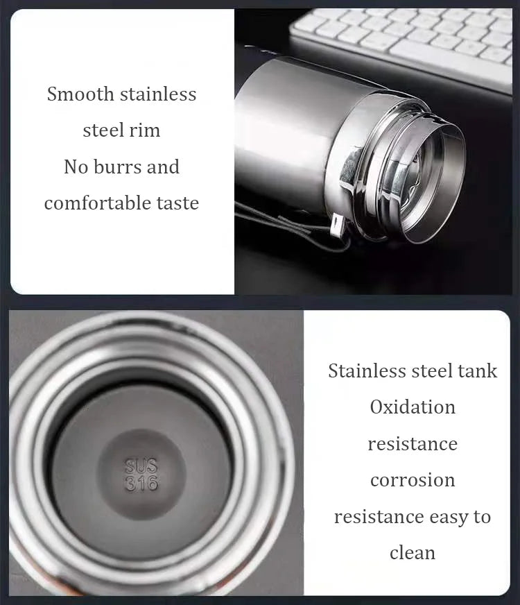 800ml Thermal Mug Double Wall 304 Stainless Steel Coffee Cup Vacuum Flask Thermos Water Bottle Tea Coffee Leak-proof Thermos Mug