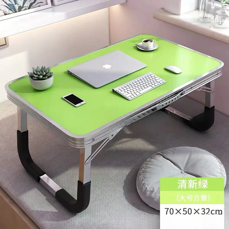 Aluminum Alloy Foldable Computer Table Wooden Lazy Dormitory Learning Folding Bed Outdoor Folding Table