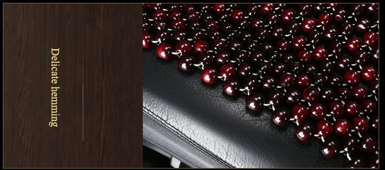 Summer  Wooden Bead Seat Cushion  Stitched by Hand  Comfortable and Breathable  Suitable for Office, Home and Car