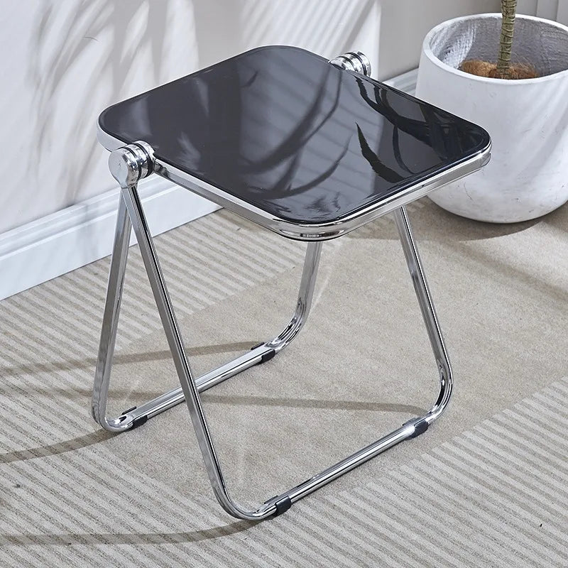 Folding Side Table - Fashionable Transparent Coffee Table for Living Room Sofa Corner & Balcony Coffe Table