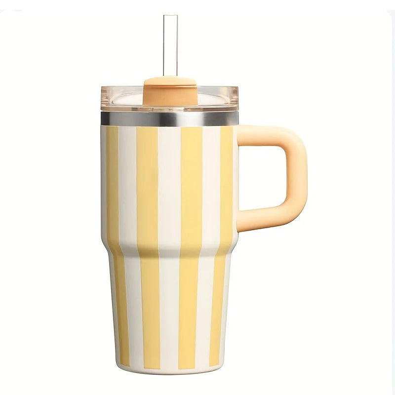 20Oz 580Ml Thermal Water Bottle Handle Straw Drinkware Hot Cold Stainless Steel Thermo Portable Car Coffee Cups Thermal Mug Gift