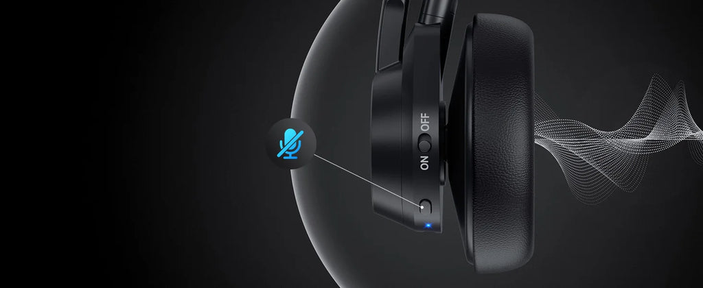 Wireless Bluetooth Headset Bluetooth 5.4 Headphones with Microphone Noise Canceling Multipoint Connect Wireless Headset for Work