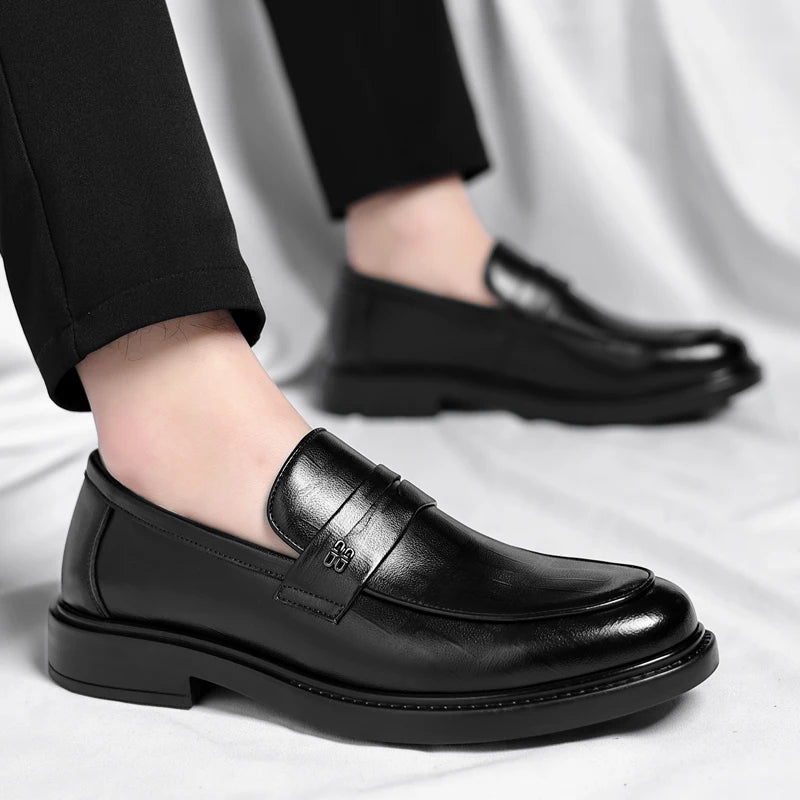 Male Shoes High Quality Fashion Men Business Shoes Italian Handmade Shoes Genuine Leather Loafers Slip-ons Men Casual Footwear
