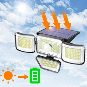 Solar Outdoor Lights 278LED IP65 Waterproof Motion Sensor Security Lights with Remote Control Solar Wall Lamp for Garden