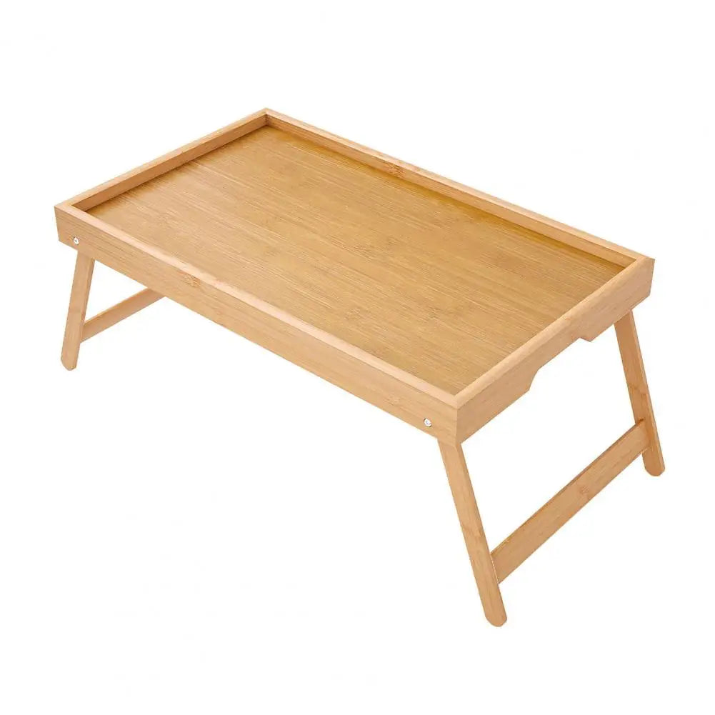 Folding Bed Table Bamboo Bed Tray Table for Breakfast Laptop Use Folding Legs for Easy Storage Serving Tray for Snacks Drawing