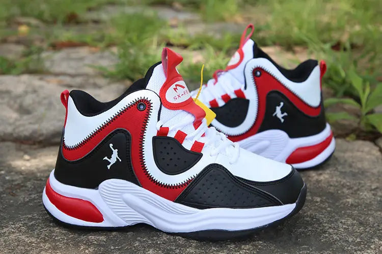 Men's High-Top Basketball Shoes New Wear-Resistant Sports Sneakers Athletic Outdoor Casual Training Boots