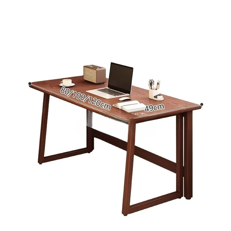 Small apartment folding desk integrated against the wall rectangular table rental room folding computer desk