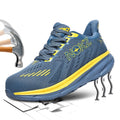 Men's Industrial Safety Shoes Anti-Slip Wear-Resistant Steel Toe Cap Protective Work Sneakers Breathable Comfortable for Constru
