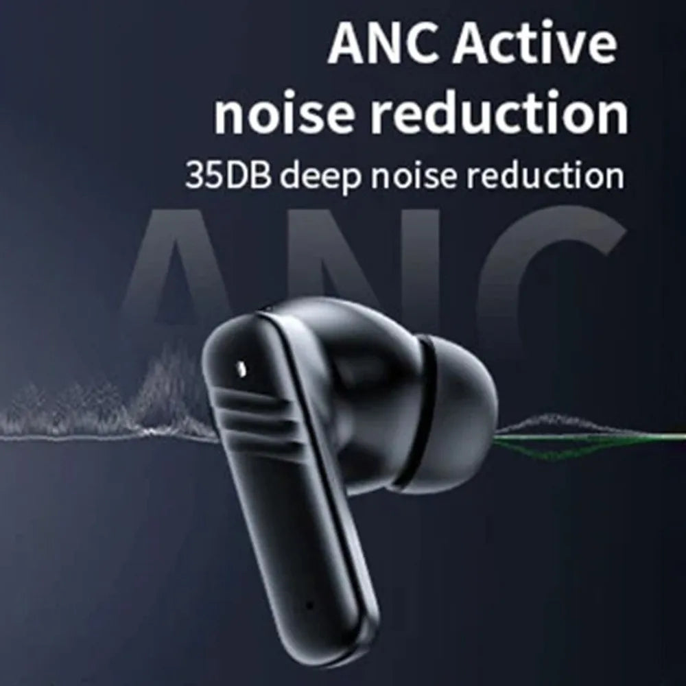 Bluetooth 5.4 Full Touch Screen Headphones Smart LCD in Ear Wireless in-Ear Earbuds Long Battery HD Call ANC Bluetooth Earphones