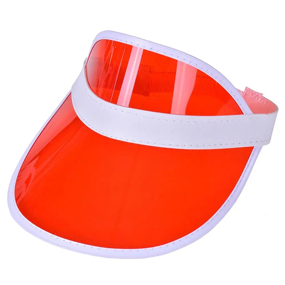 Summer Baseball Hat Anti-UV Sunshade Hat Empty Top Transparent Plastic Visor Caps Sunshade Bicycle Sun Hat Sports Accessories