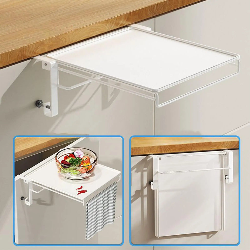 Wall Mounted Folding Table Space Saving Wall Floating Workbench Drop Leaf Table Auxiliary Desk for Kitchen Laundry Balcony RV