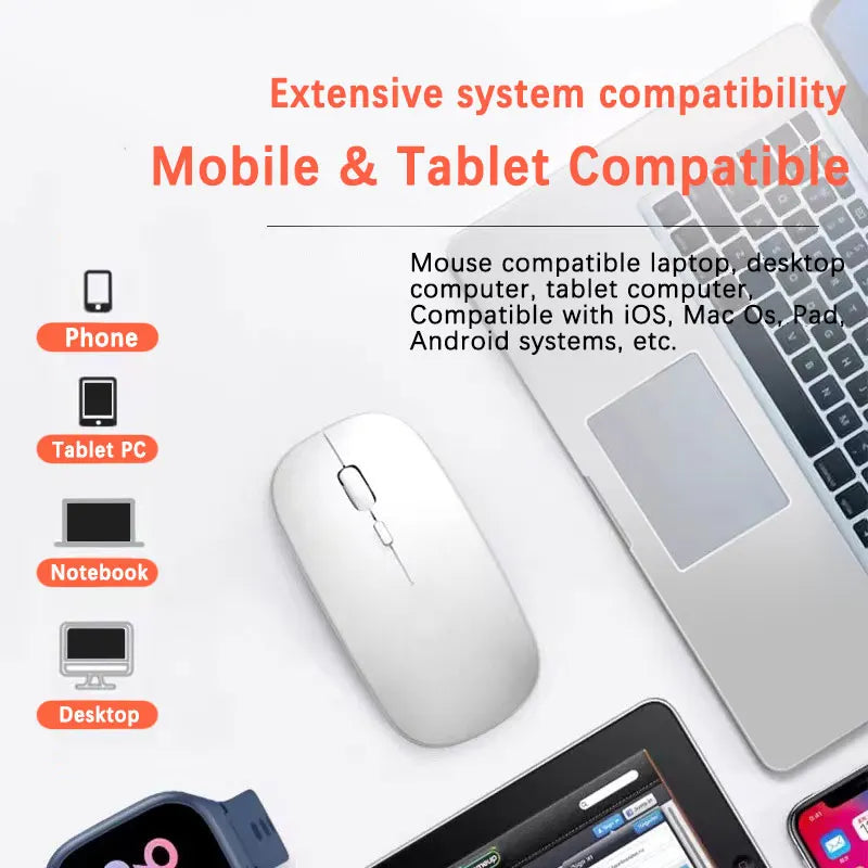 Wireless Bluetooth Mouse for Laptop Computer Bluetooth(BT 5.0) Battery Portable Mouse for Laptop MacBook Computer Tablet PC