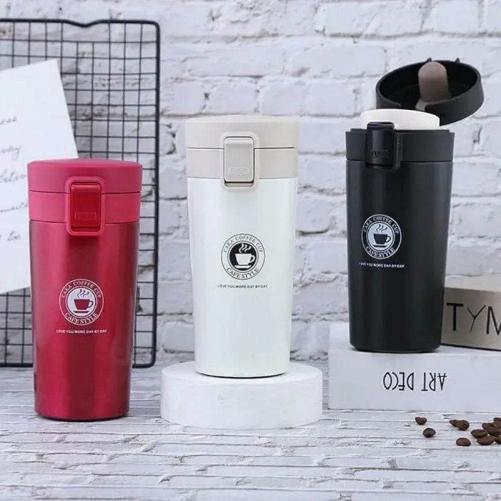 350/500ML Car Thermal Cup 304 Stainless Steel Vacuum Insulated Coffee Thermos Travel Water Bottle