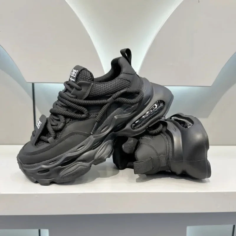 New Trendy Men's Shoes Thick Soled Tall Fashion Casual Shoes Comfortable Soft Soled Mountaineering Sports Shoes Sneakers Men