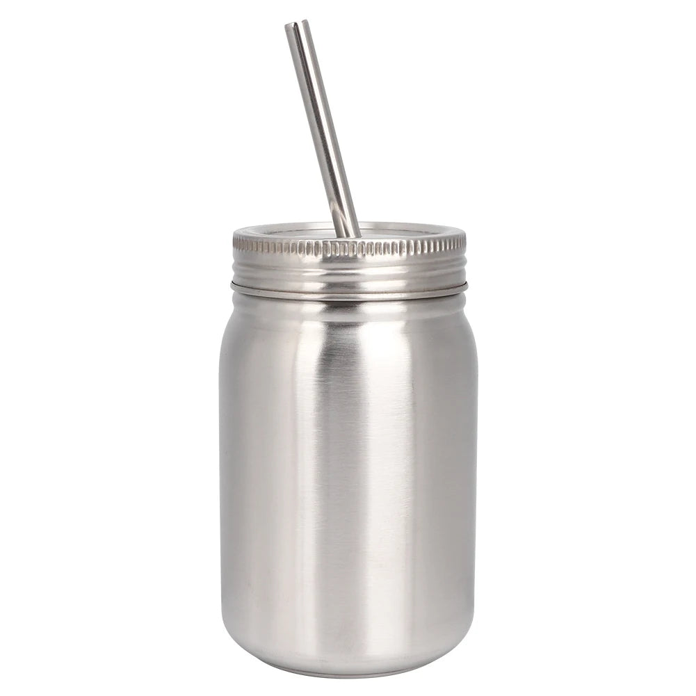 700ml Stainless Steel Cup Outdoor Water Bottle Thermal Mug with Lid Straw Stainless Steel Cup Household Thermal Mug Water Bottle