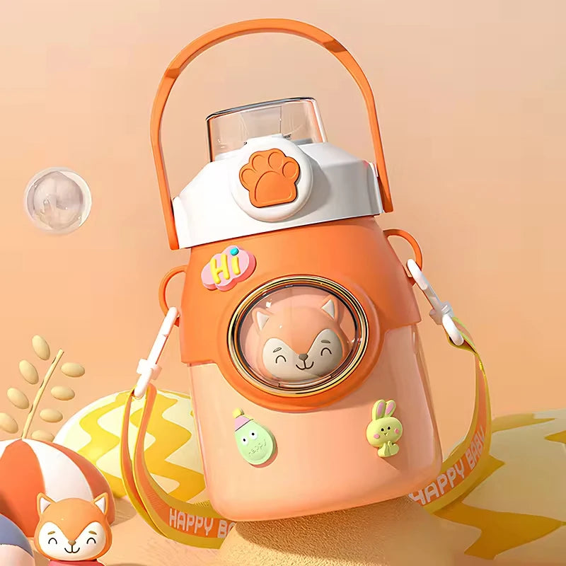 Cute Kawaii Thermal Mug 650ML 316 Stainless Steel Thermos for Tea Kid Children Drinks Stainless Steel Water Bottle
