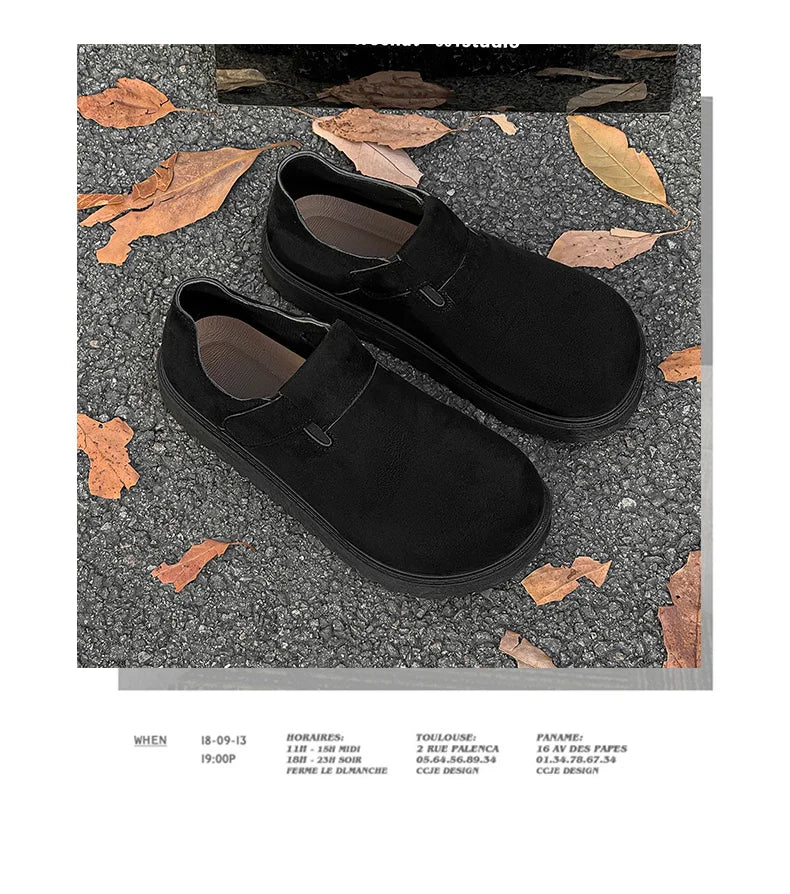 Spring and Autumn Men's Derby Shoes‌ – New Design, Height-Increasing, Stylish, Comfortable for Walking, Casual Flat-Toe Loafers
