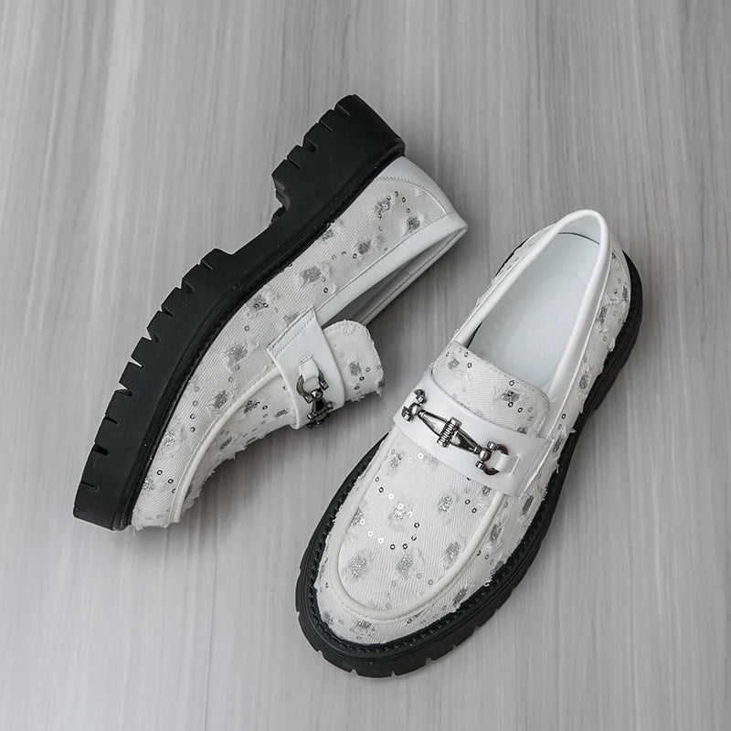 Hot selling thick soled men's shoes Trendy brand designer style Outdoor fashion street walking Daily Young Work Shoes 38-46