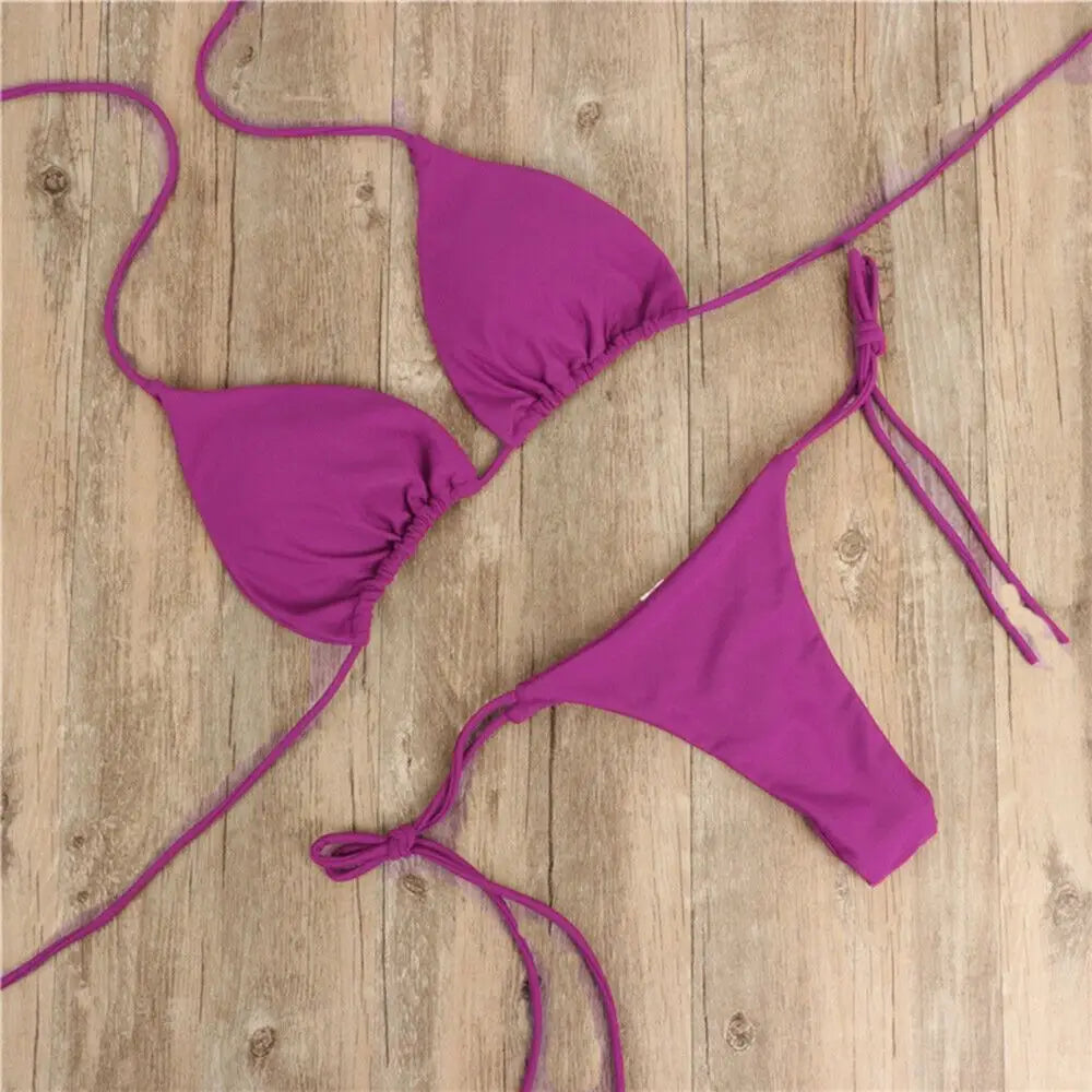 Fashion Sexy Backless Adjustable Bralette Bra Set Panties Underwear