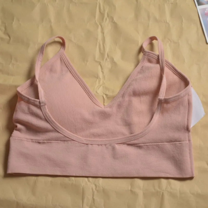 Women's Seamless  Underwear Set Bra And Thongs LingerieLow Waist Panties Pushup Bralette Sexy Female Woman Clothes Below