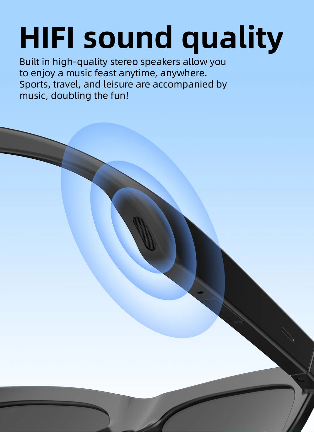 F01 F02 Bluetooth 5.3 Smart Glasses, Open Audio For Calls/Music, Long Battery, For Driving & Sports, Compatible With iOS Android