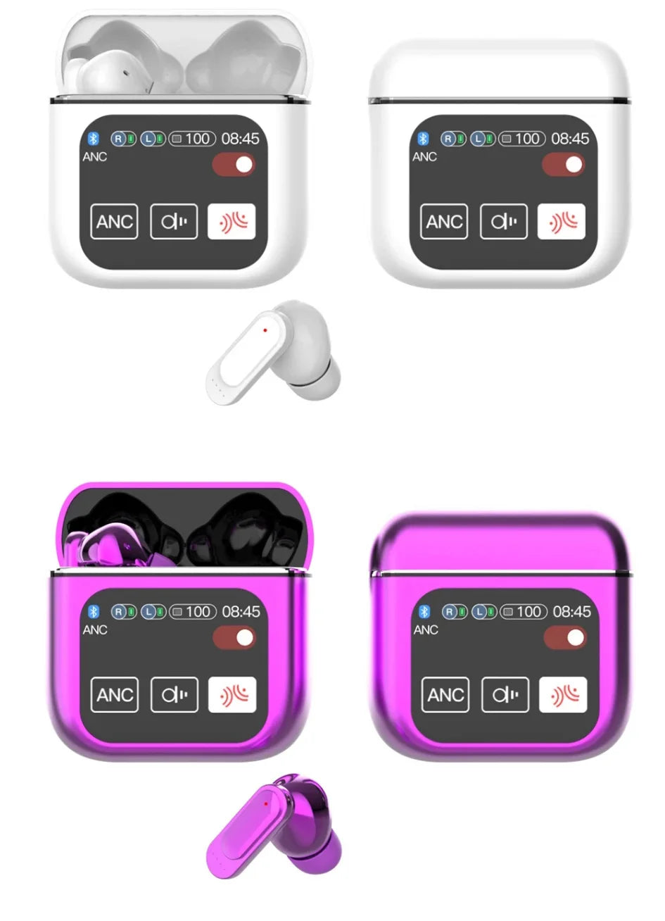 Bluetooth 5.4 Wireless Earphones LED Digital Display Gaming Headset Sport Headphones HiFi Sound Low Latency Earbuds