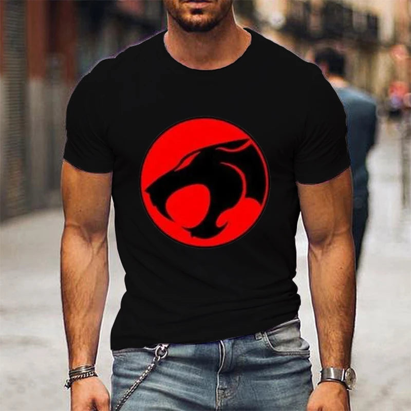 New Cartoon Anime Thundercats T Shirts Men and Woman Fashion T-shirt Streetwear Oversized Harajuku Tops Tees Clothing