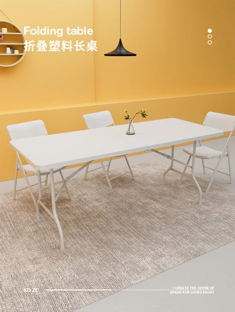 Outdoor Folding Table Night Camping Picnic Party Office Foldable Plastic Computer Table Household Dining Table Children's Desk