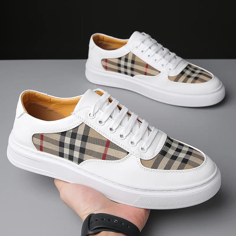 Men's White Shoes, Couple Casual Skate Shoes, Comfortable Sports Shoes, Light Walking Women's Tennis Shoes for 2025