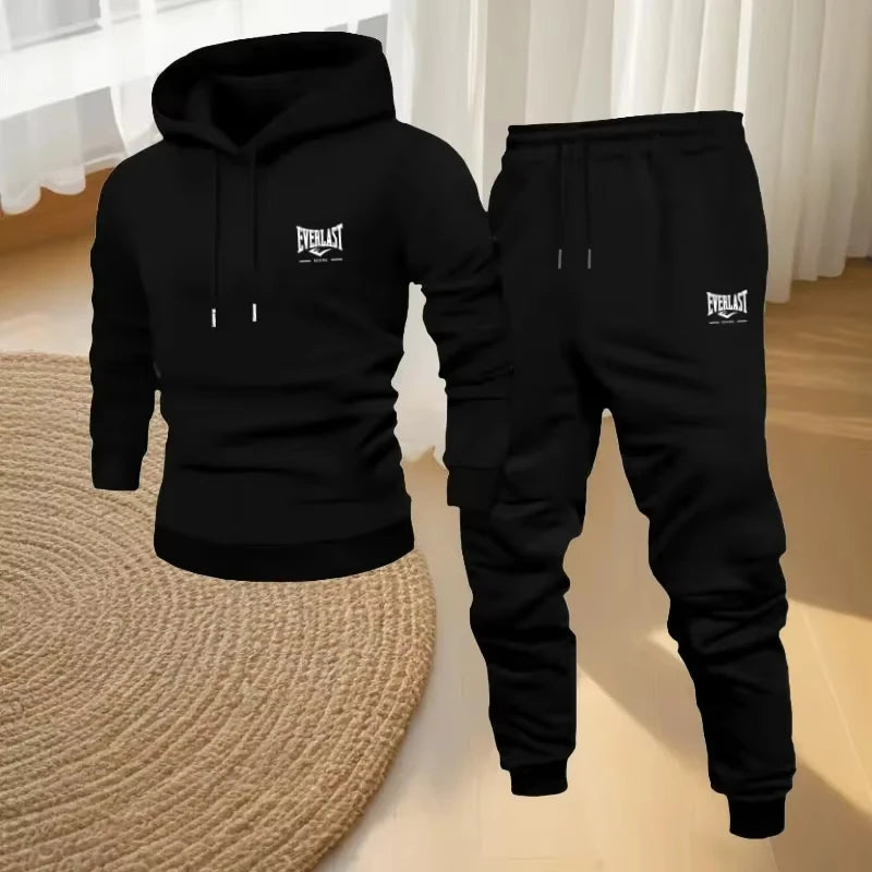 2025 Men's Fashion Sports Jogging Set_ Casual Printed Sports Set Comfortable Office and Family Sports Set for Autumn and Winter