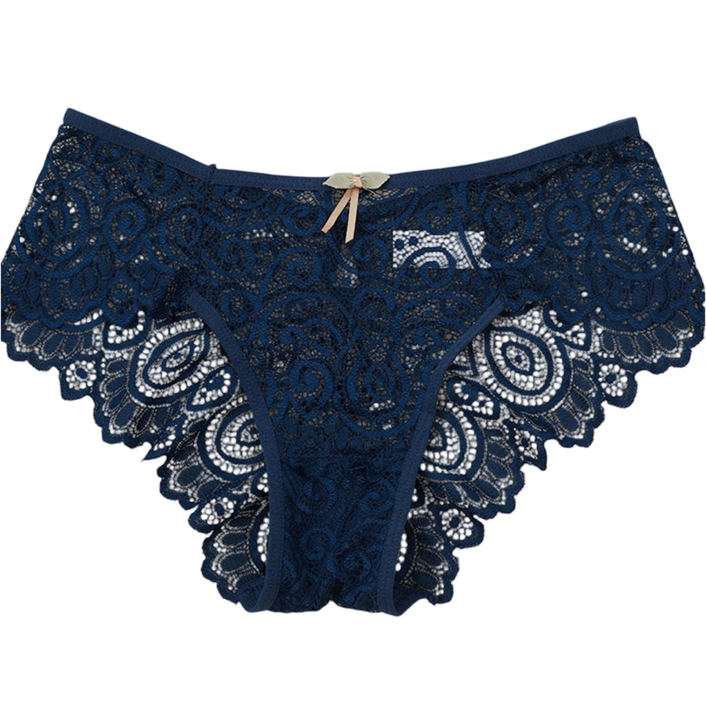 Lingerie Sexy Underwear Lace Panties Female Water Drop Sexy Mid-waist Underwear Exquisite Crotchless Shorts Solid Lingerie