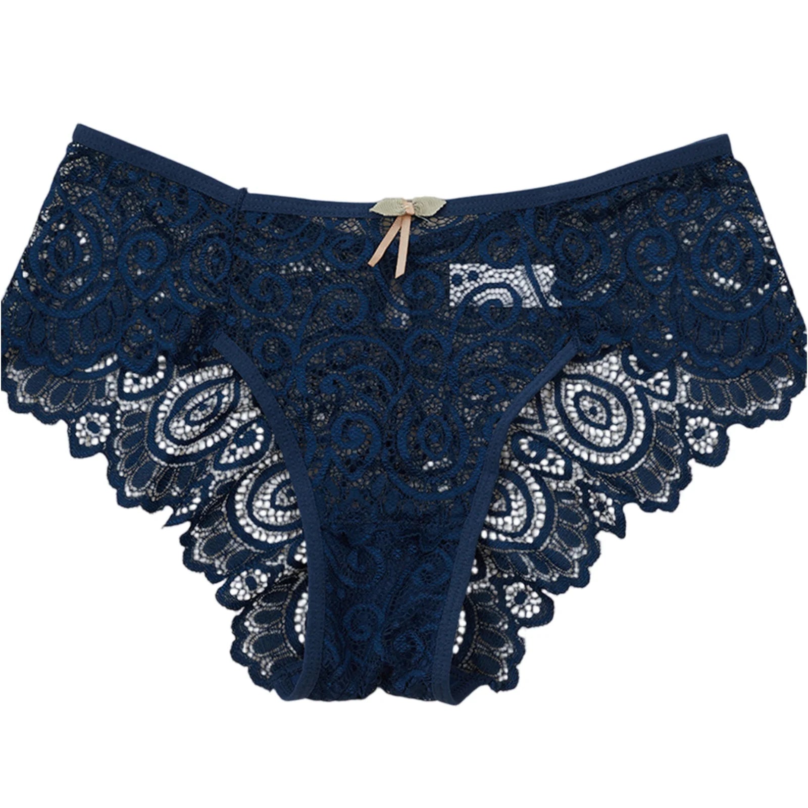 Lingerie Sexy Underwear Lace Panties Female Water Drop Sexy Mid-waist Underwear Exquisite Crotchless Shorts Solid Lingerie
